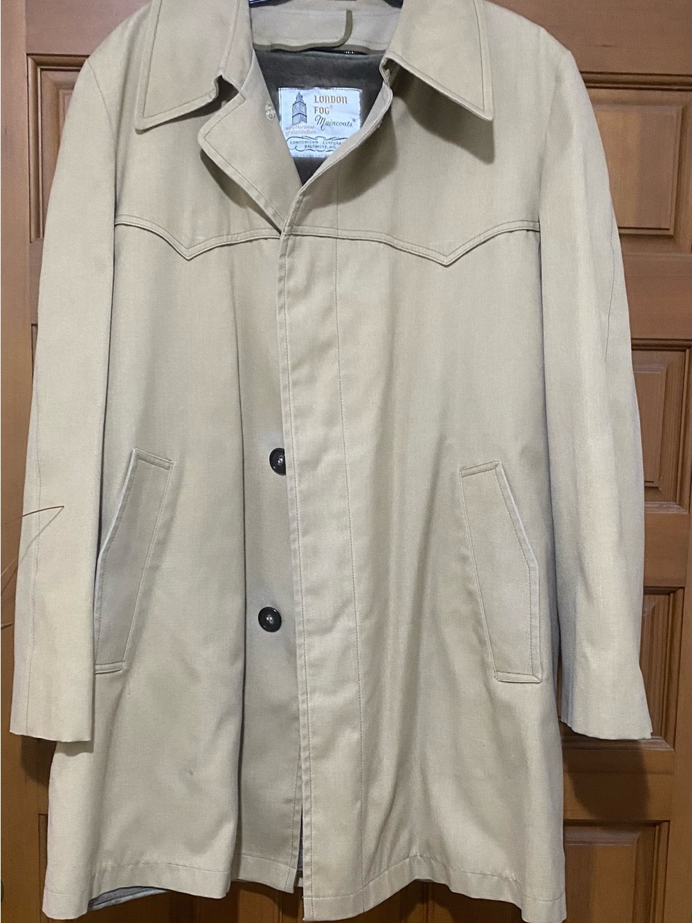 London Fog Tan Single-Breasted Trench Coat